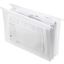Marbig Expanding Suspension Files Foolscap 3 Pocket Pack 25 Clear 8101204 (Pack 25) Clear - SuperOffice