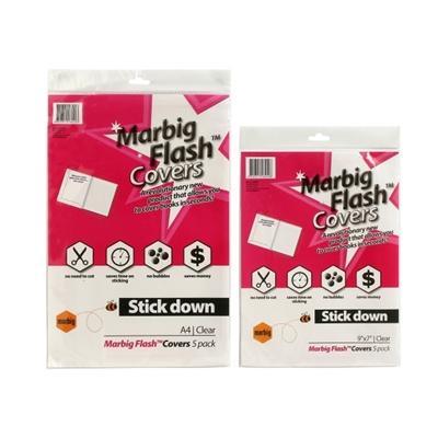 Marbig Flash Book Cover Stick Down A5 Pack 5 950005 - SuperOffice