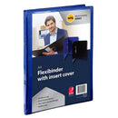 Marbig Flexibinder 2 Ring 20mm A4 Clear Cover Blue Folder 18 Pack BULK 47485 (18 Pack) - SuperOffice