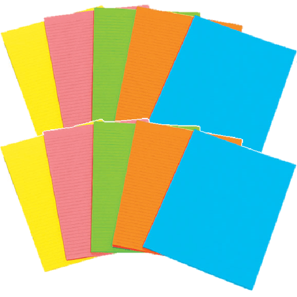 Marbig Fluoro Writing Pad 40 Leaf A6 Pack 10 18741 (10 Pack) - SuperOffice