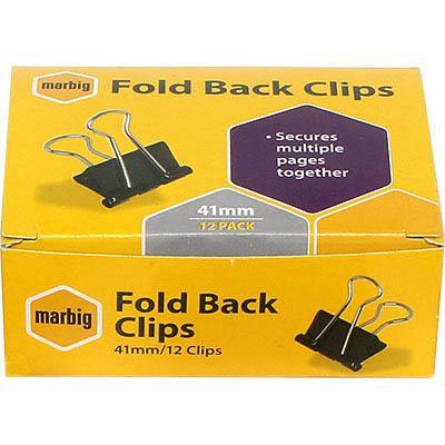 Marbig Foldback Clip 41Mm Box 12 87055 - SuperOffice