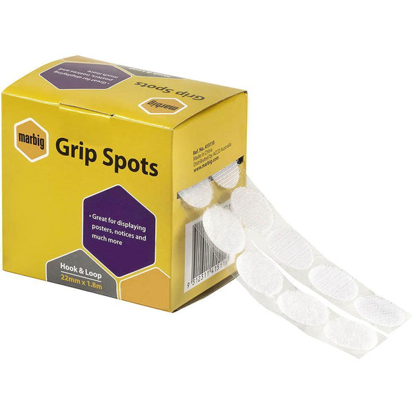 Marbig Grip Spots Hook And Loop 22Mm X 1.8M 415110 - SuperOffice