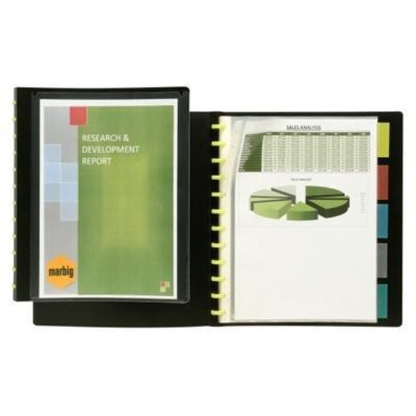 Marbig Kwik Zip Display Book Refillable With Insert Cover A4 12 Pack 2020102 (12 Pack) - SuperOffice