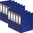 Marbig Lever Arch File Folder Foolscap 75mm Blue 10 Pack 6502601 (10 Pack) - SuperOffice