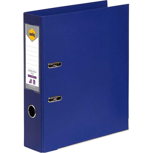 Marbig Lever Arch File Foolscap Blue 6502601 - SuperOffice