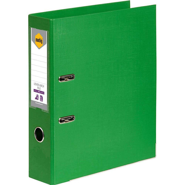 Marbig Lever Arch File Foolscap Green 6502604 - SuperOffice