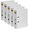 Marbig Linen Lever Arch File Folder A4 White 5 Pack 6601008 (5 Pack) - SuperOffice