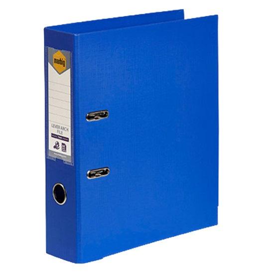 Marbig Linen Lever Arch File Folder PE A4 75mm Royal Blue 10 Pack 6601031 (Box 10) - SuperOffice