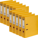 Marbig Linen Lever Arch File Folder PE A4 75mm Yellow Box 10 6601030 (Box 10) - SuperOffice