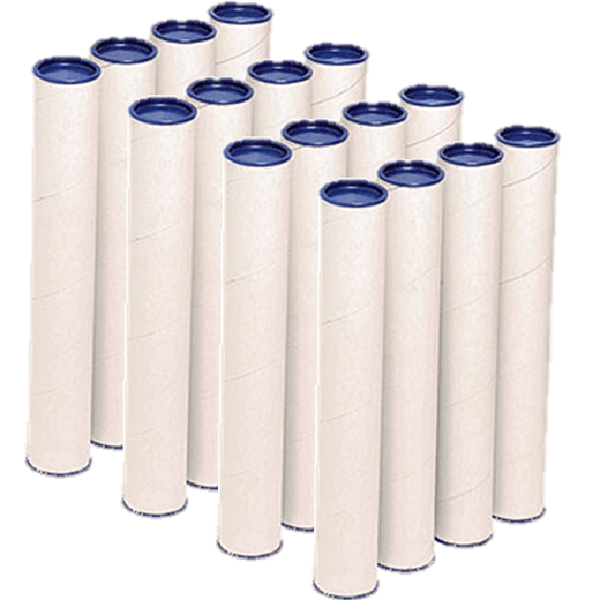 Marbig Mailing Tubes 60x420mm Shipping Posters Pack 16 BULK 841010A (16 Pack) - SuperOffice