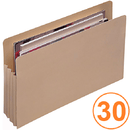 Marbig Manilla Expanding File Jacket Foolscap Buff Pack 30 BULK 90066 (30 Pack (6 pack of 5)) - SuperOffice