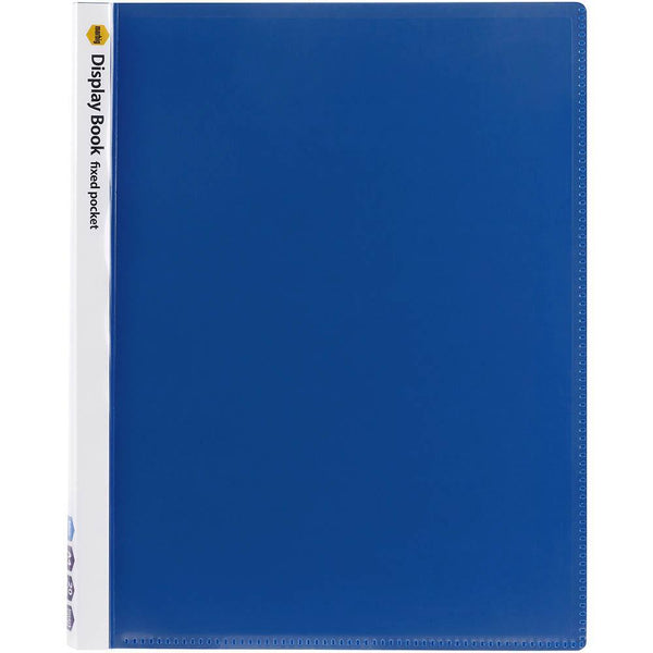 Marbig Non-Refilable Display Book Clear Cover 20 Pocket A4 Blue 2003701 - SuperOffice