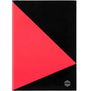 Marbig Notebook Feint Ruled Hard Cover Casebound A5 100 Leaf Black/Red 5 Pack 18962 (5 Pack) - SuperOffice