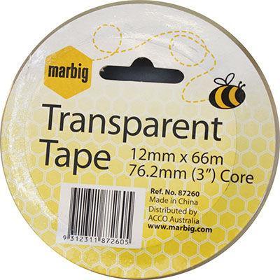 Marbig Office Tape 12Mm X 66M 76.2Mm Core 87260 - SuperOffice