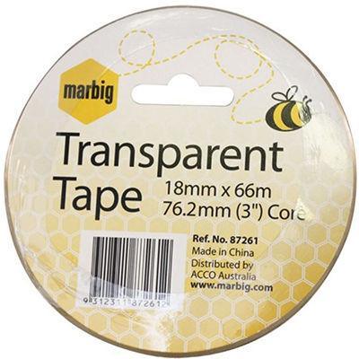 Marbig Office Tape 18Mm X 66M 76.2Mm Core 87261 - SuperOffice