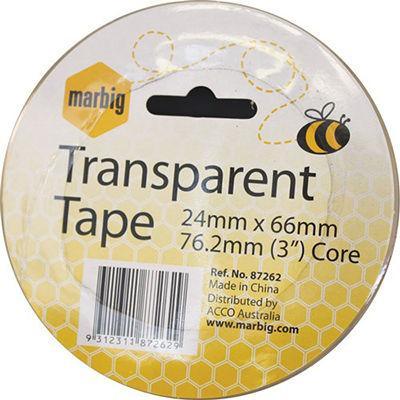 Marbig Office Tape 24Mm X 66M 76.2Mm Core 87262 - SuperOffice