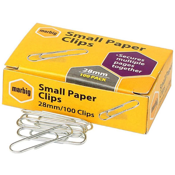Marbig Paper Clip Round 28Mm Hangsell Box 100 975263 - SuperOffice