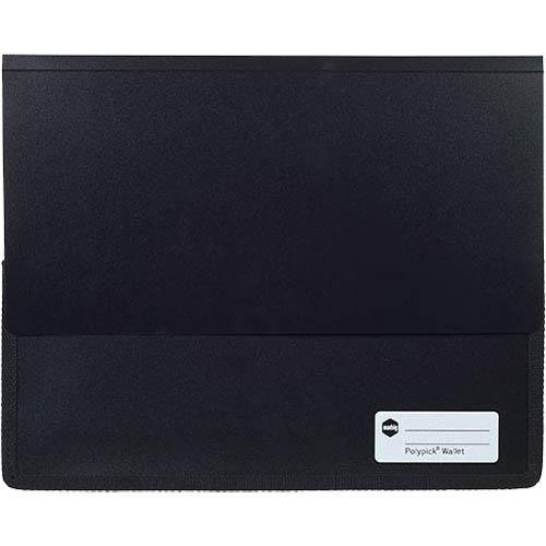Marbig Polypick Document Wallet Heavy Duty A4 Black Pack 5 2011502 (5 Pack) - SuperOffice