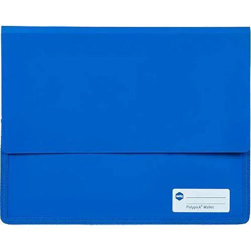 Marbig Polypick Document Wallet Heavy Duty A4 Blue Pack 5 2011501 (5 Pack) - SuperOffice
