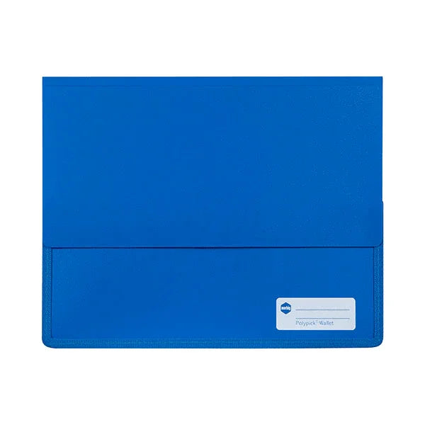 Marbig Polypick Document Wallet Heavy Duty A4 Blue Pack 5 2011501 (5 Pack) - SuperOffice