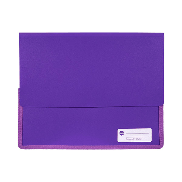 Marbig Polypick Document Wallet Heavy Duty A4 Purple Pack 5 2011519 (5 Pack) - SuperOffice