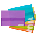 Marbig Polypick Foolscap Document Wallet Assorted Pack 12 2011099 (Pack 12) - SuperOffice