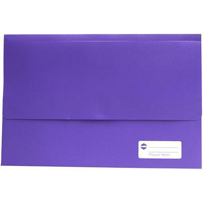 Marbig Polypick Wallet Foolscap Purple 2011019 - SuperOffice