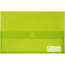 Marbig Polypick Wallet Foolscap Translucent Lime 2310004 - SuperOffice