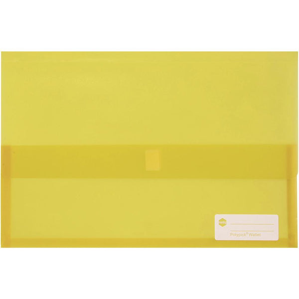 Marbig Polypick Wallet Foolscap Translucent Yellow 2310005 - SuperOffice