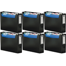 Marbig Portable Organiser File With Filetabs A4 Black Filing 6 Pack 9002402 (6 Pack) - SuperOffice