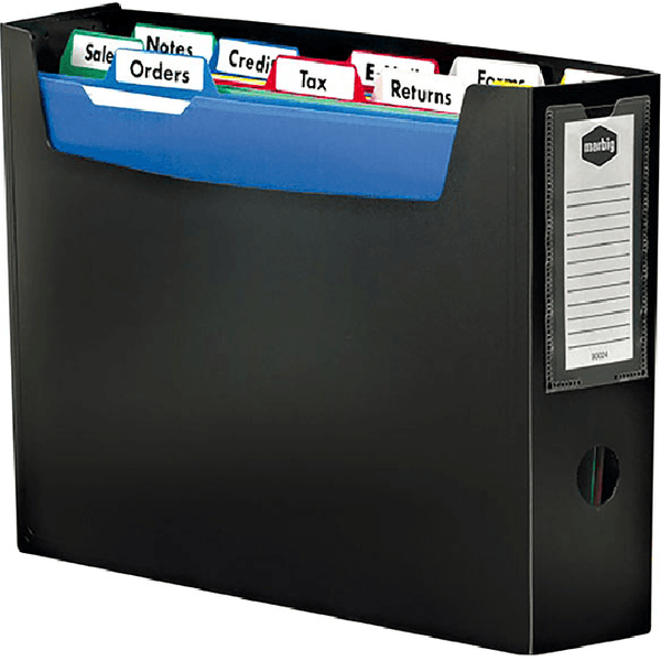 Marbig Portable Organiser File With Filetabs A4 Black Filing 9002402 - SuperOffice