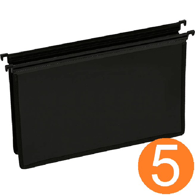 Marbig PP Executive Suspension Files Foolscap Extra Capacity Black Pack 5 1193 (Pack 5) - SuperOffice