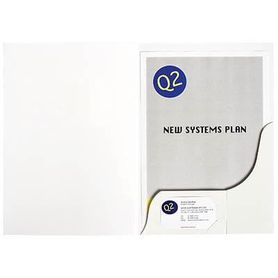 Marbig Presentation Folder A4 Gloss White Pack 20 1104408 - SuperOffice