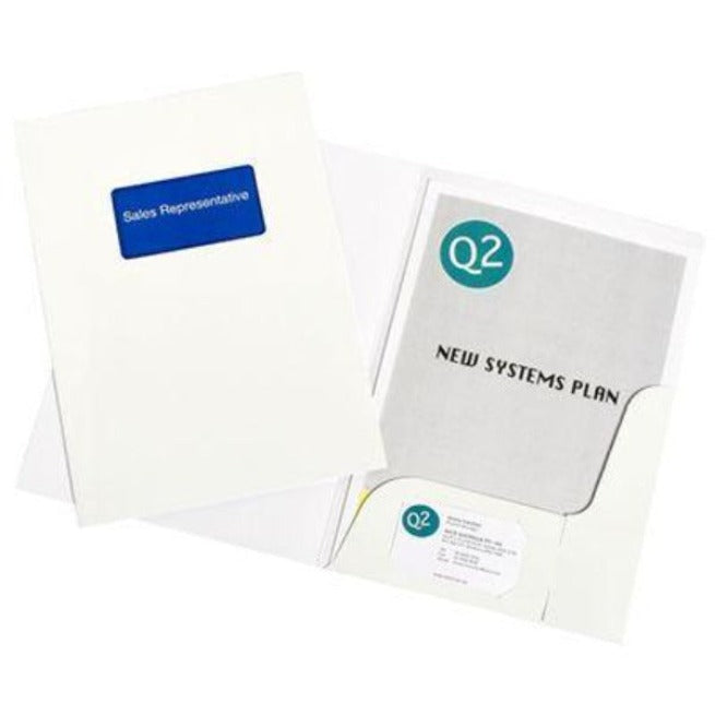 Marbig Presentation Folder A4 Gloss White Pack 200 1104308 (4 Boxes) - SuperOffice