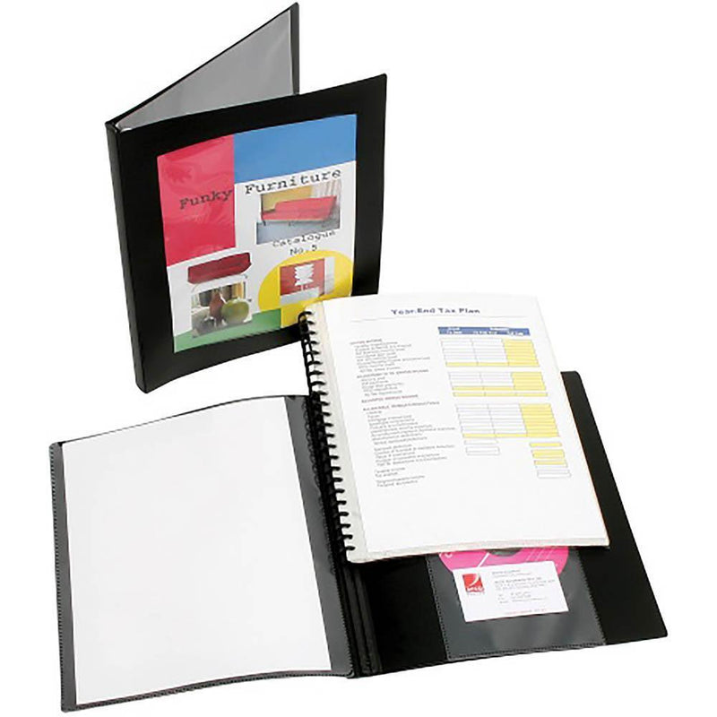 Marbig Pro Series Display Book Refillable With Frame A4 Black 2003702 - SuperOffice