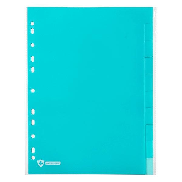 Marbig Professional PP Dividers 10-Tab A4 Antimicrobial Blue 25 Pack Sets 351101 (25 Pack) - SuperOffice