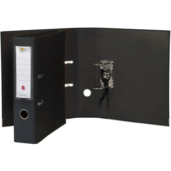 Marbig Professional Quickfile Lever Arch File Foolscap Black 6506002 (1 Folder) - SuperOffice