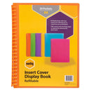 Marbig Refillable Display Book Insert Cover A4 20 Pocket Orange 12 Pack 2008506 (12 Pack) - SuperOffice
