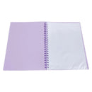 Marbig Refillable Display Book Insert Cover A4 20 Pocket Pastel Purple 12 Pack 2008619 (Pack 12) - SuperOffice