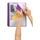 Marbig Refillable Display Book With Insert Cover A4 20 Pocket Purple 12 Pack 2008519 (12 Pack) - SuperOffice