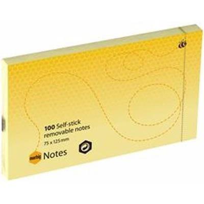 Marbig Repositional Notes 100 Sheet 75x125mm Yellow | SuperOffice