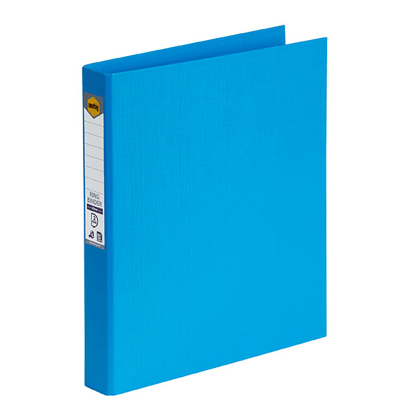 Marbig Ring Binder File Folder PE 25mm 2D A4 Sky Blue Box 6 5022117 (Box 6) - SuperOffice