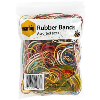 Marbig Rubber Bands Assorted Sizes And Colours 100G 94699100 - SuperOffice