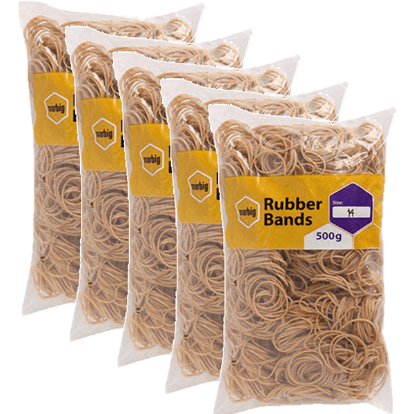 Marbig Rubber Bands Size No.14 500g Bags Pack 5 BULK 94514500B (5 Pack) - SuperOffice