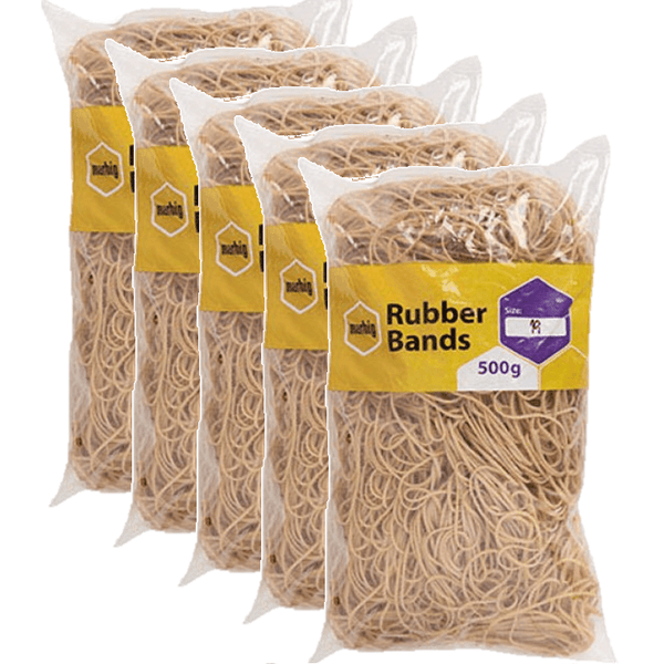 Marbig Rubber Bands Size No.19 500g Pack 5 BULK 94519500B (5 Pack) - SuperOffice