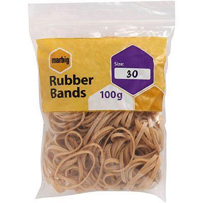 Marbig Rubber Bands Size No.30 100G 94530100B - SuperOffice