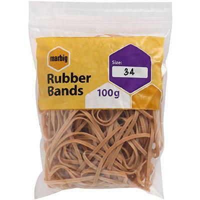 Marbig Rubber Bands Size No.34 100G 94534100B - SuperOffice