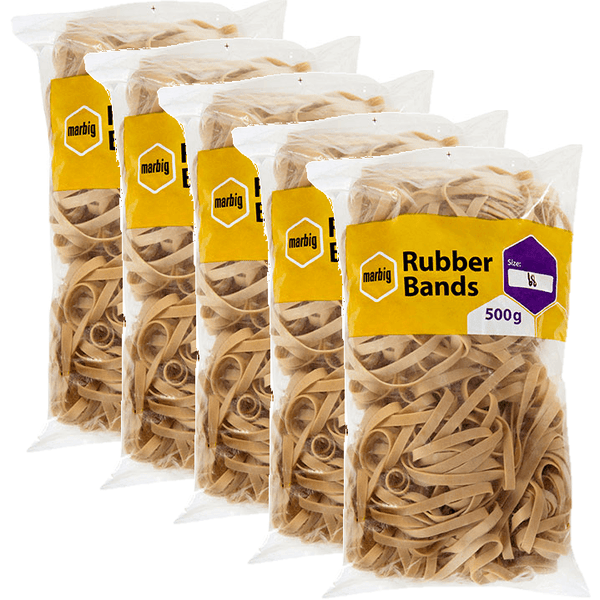 Marbig Rubber Bands Size No.68 500G Bags Pack 5 94568500B (5 Pack) - SuperOffice