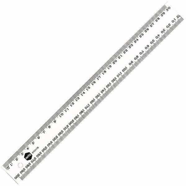 Marbig Ruler Plastic 300Mm Clear 975317B - SuperOffice
