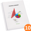 Marbig Sheet Protectors Double Capacity Gusset A4 Clear Storage Pack 10 SP6138G - SuperOffice